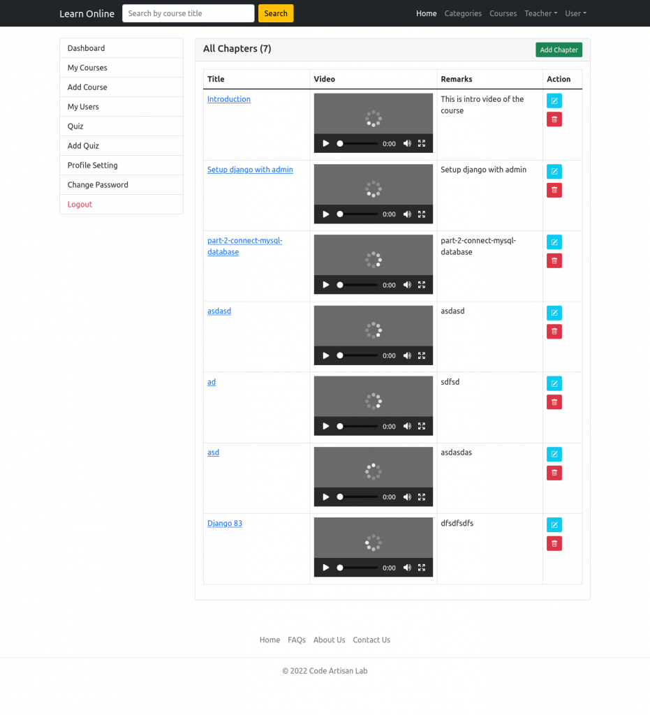 Learning Management System In Django Django Rest Framework (DRF ...